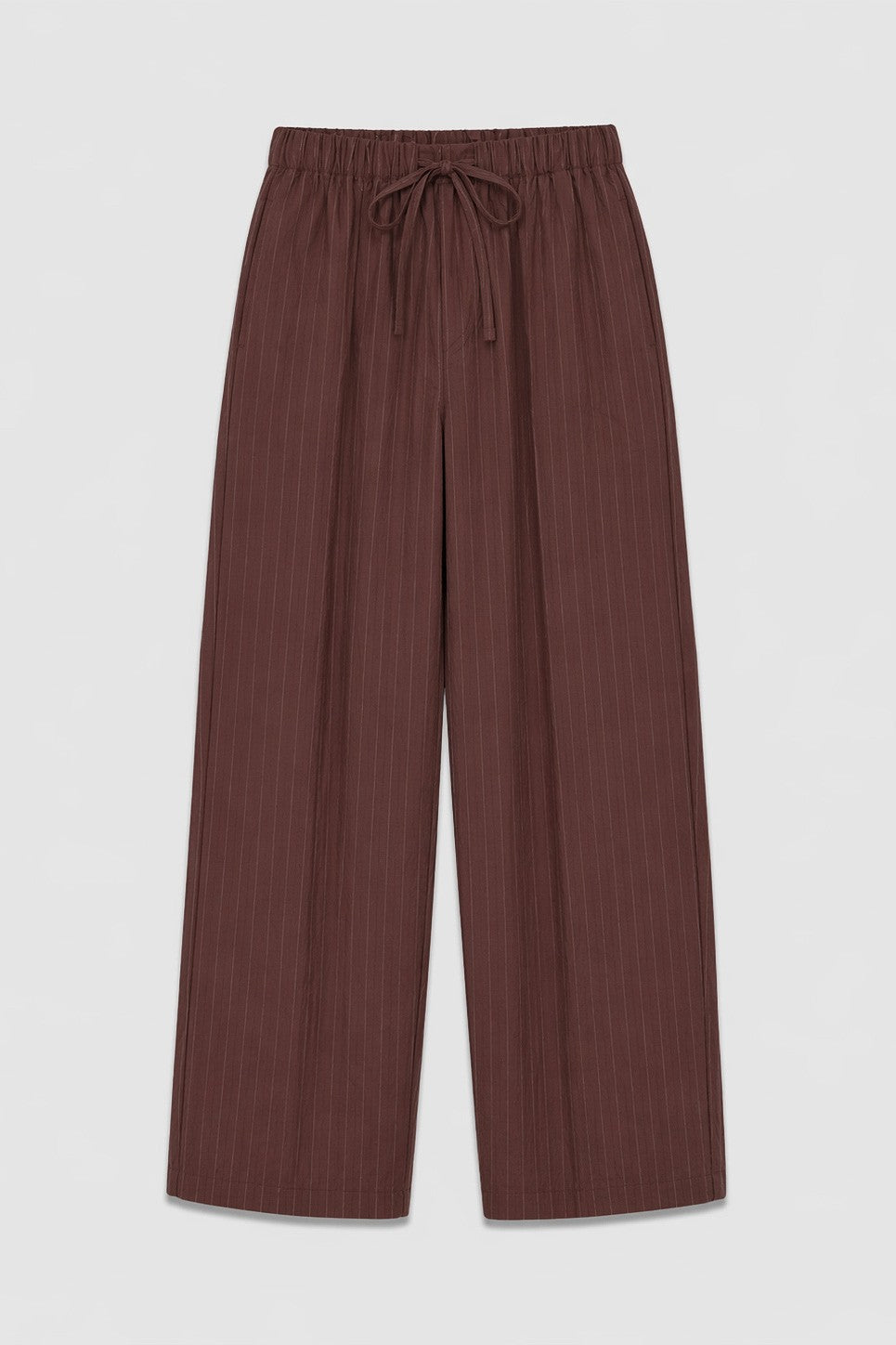 Çizgili Lyocell Karışımlı Relax Fit Pantolon