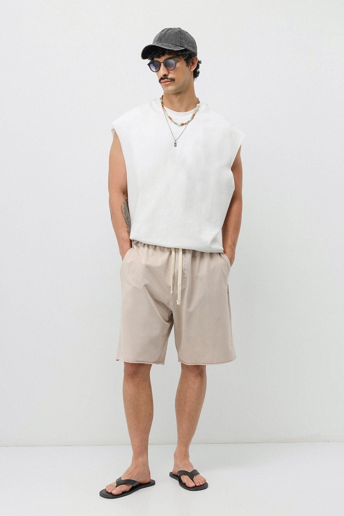 Oversize Yıkamalı Şort