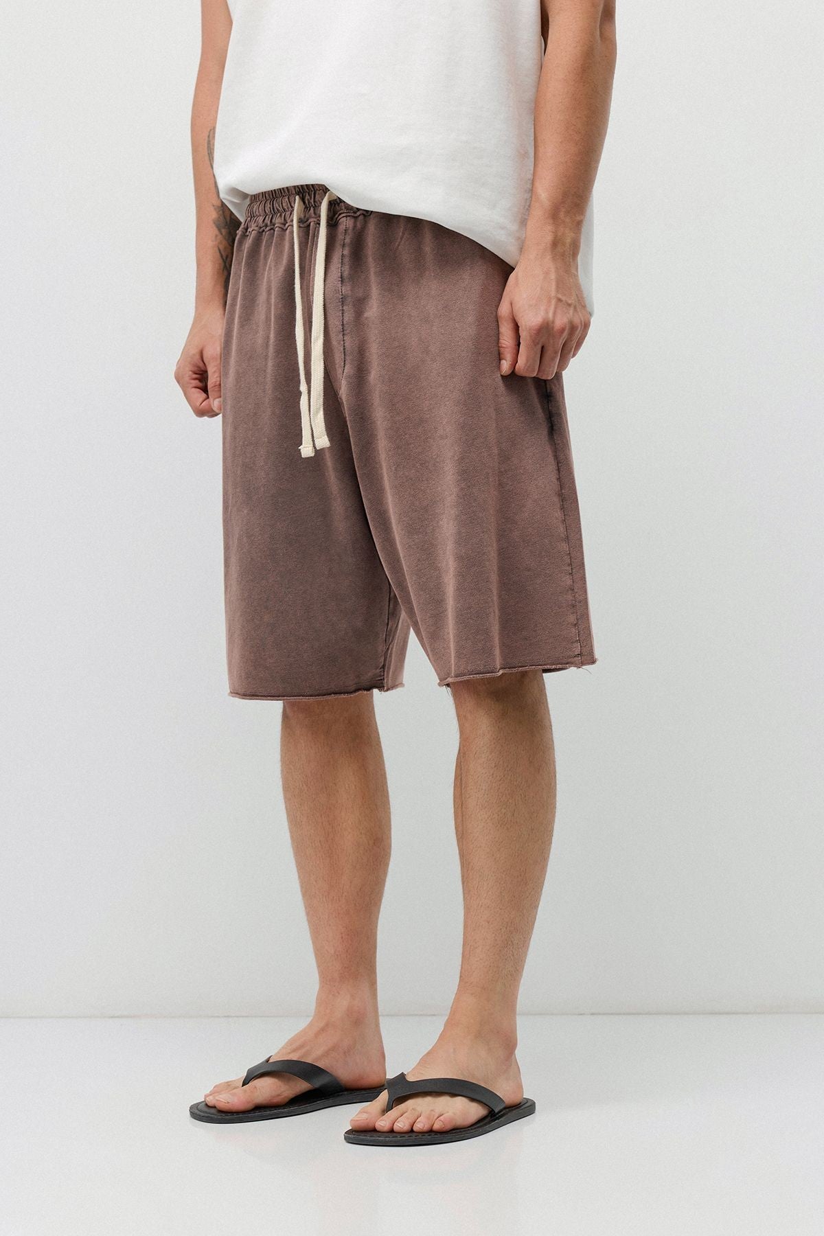 Oversize Yıkamalı Şort