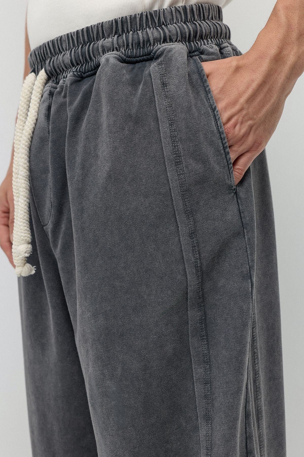 Yıkamalı Baggy Eşofman Alt