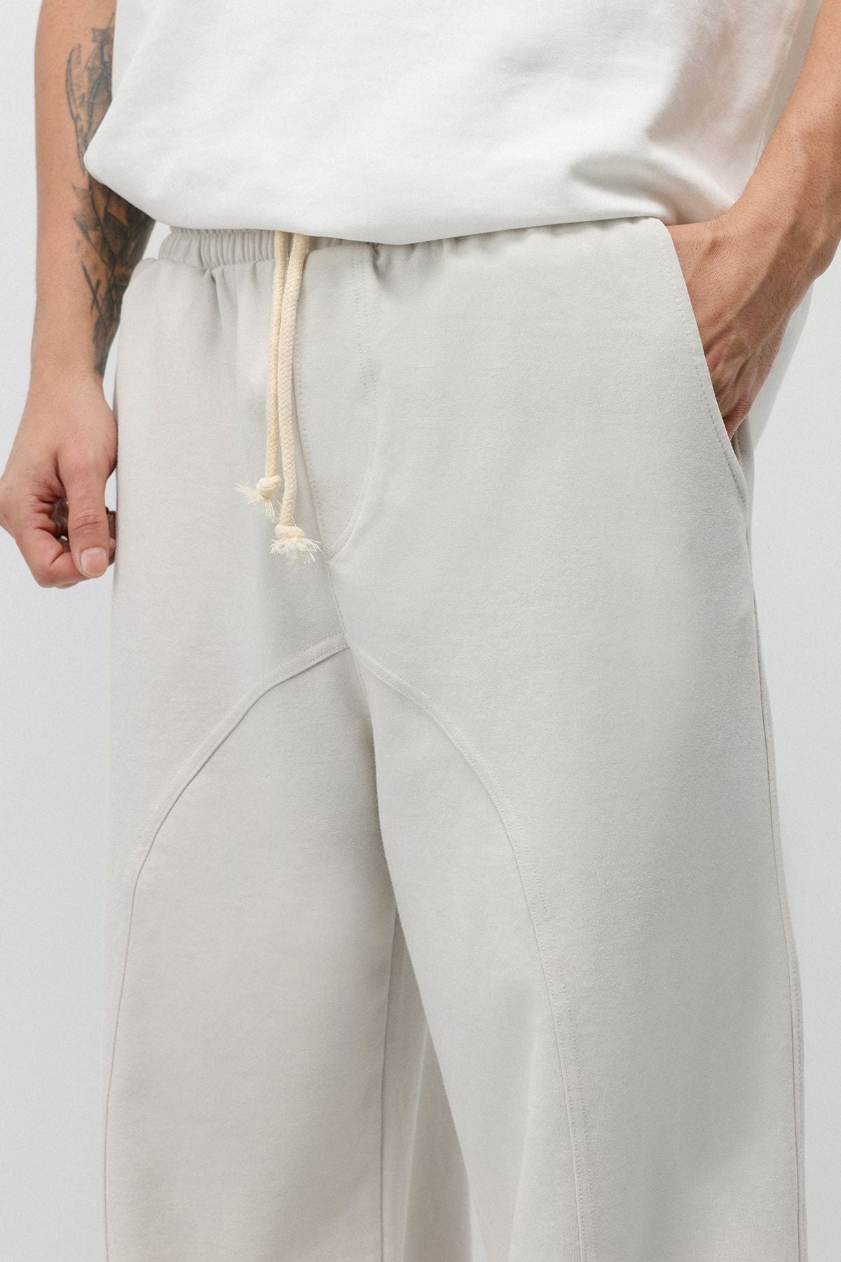 Dikiş Detaylı Yıkamalı Baggy Eşofman Alt