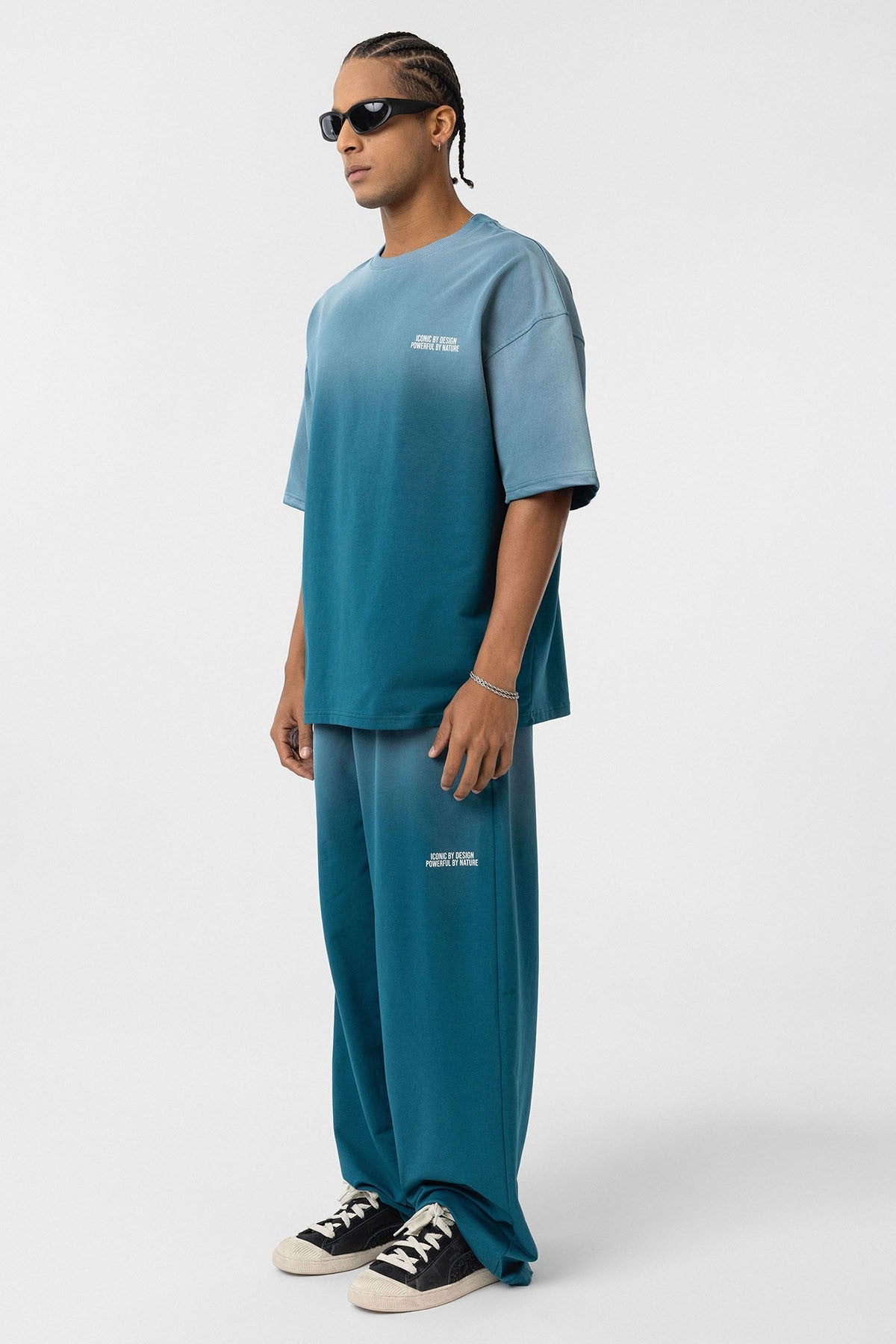 Yıkamalı Oversize Baskılı Eşofman Takım