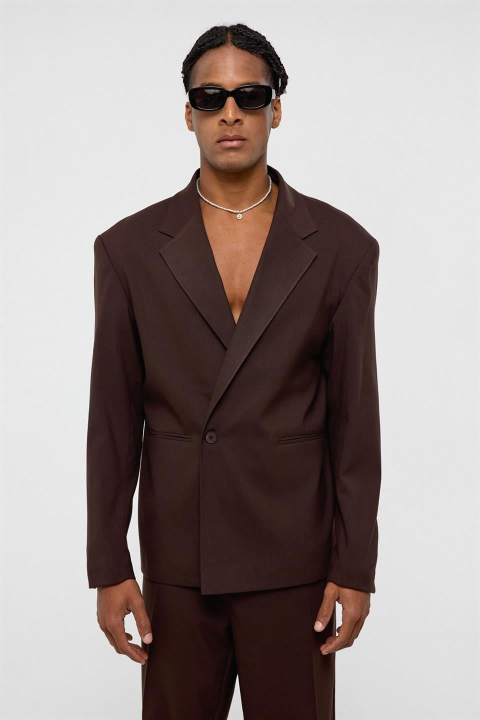 Tek Düğme Oversize Takım Elbise