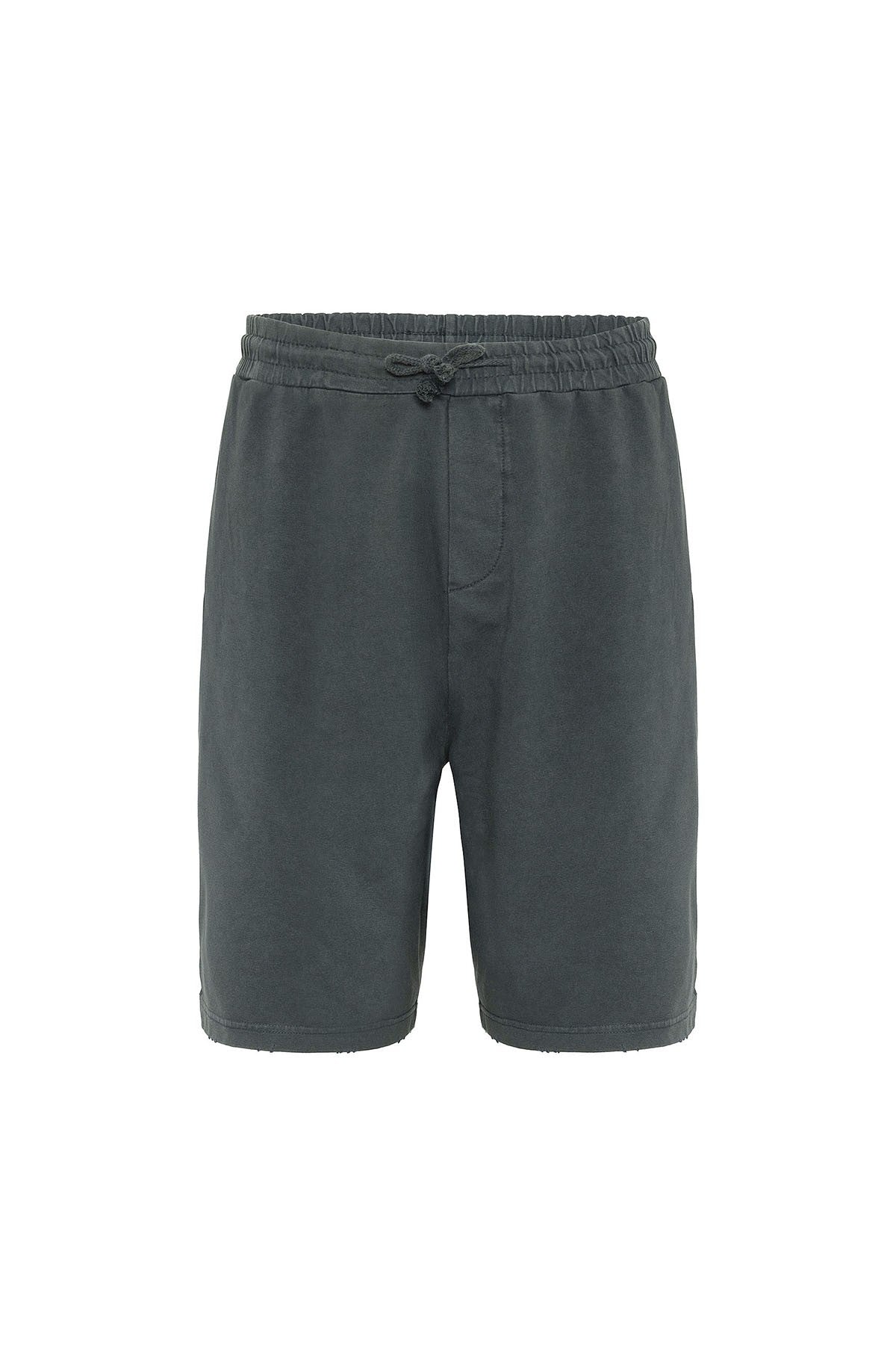Basic Yıkamalı Oversize Şort Takım
