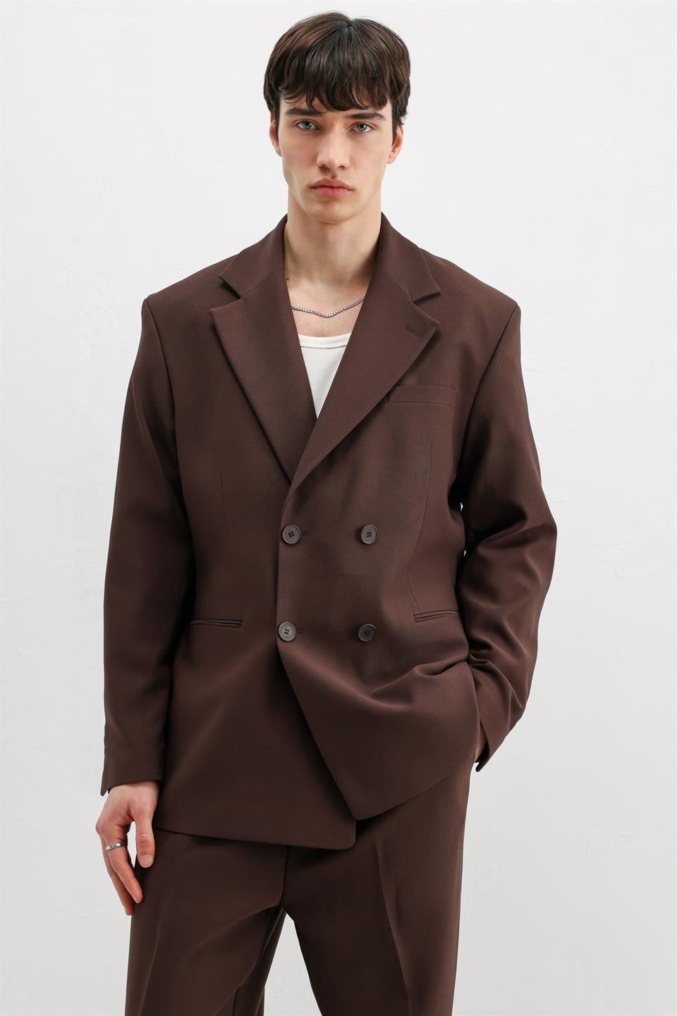 Oversize Kruvaze Takım Elbise