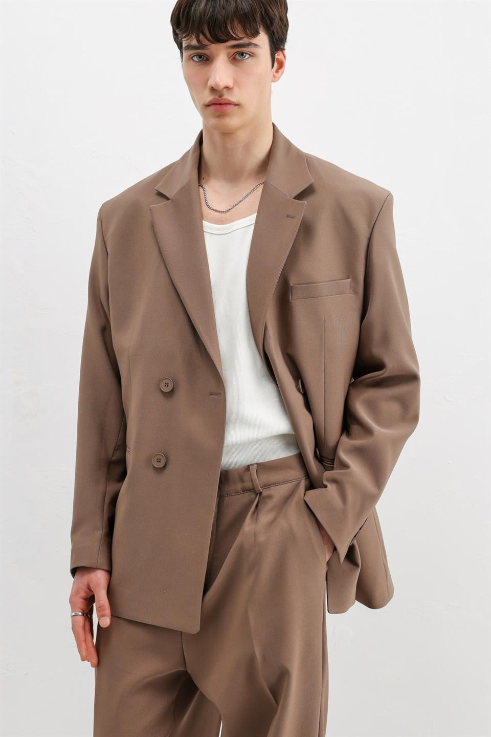 Oversize Kruvaze Takım Elbise