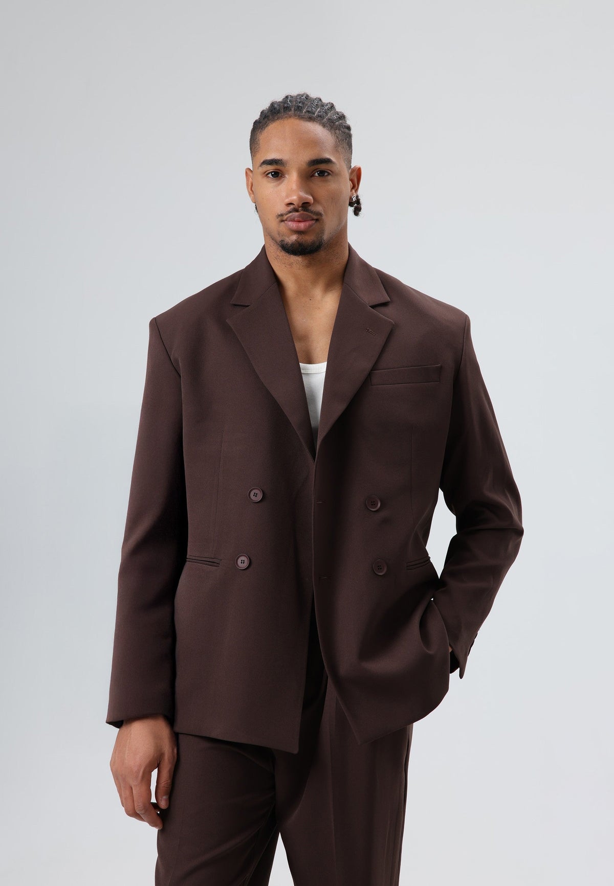 Oversize Kruvaze Takım Elbise