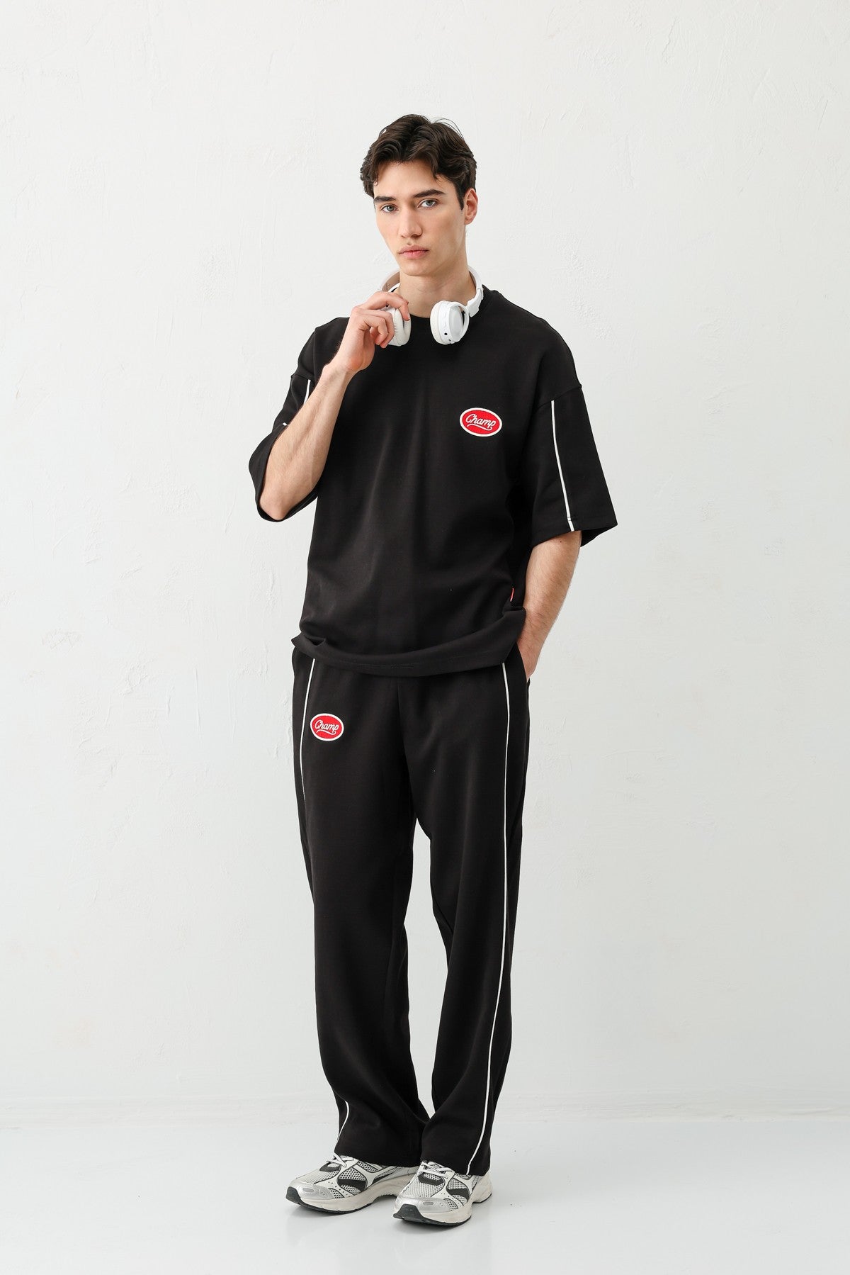 Oversize Champ Baskılı Eşofman Takım