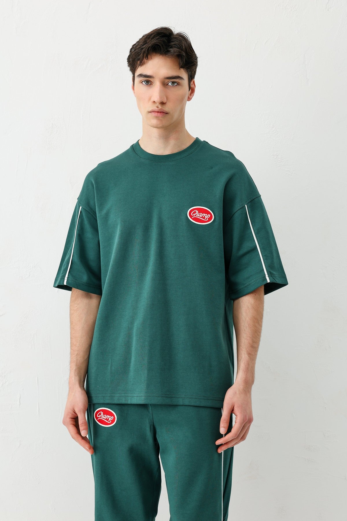 Oversize Champ Baskılı Eşofman Takım