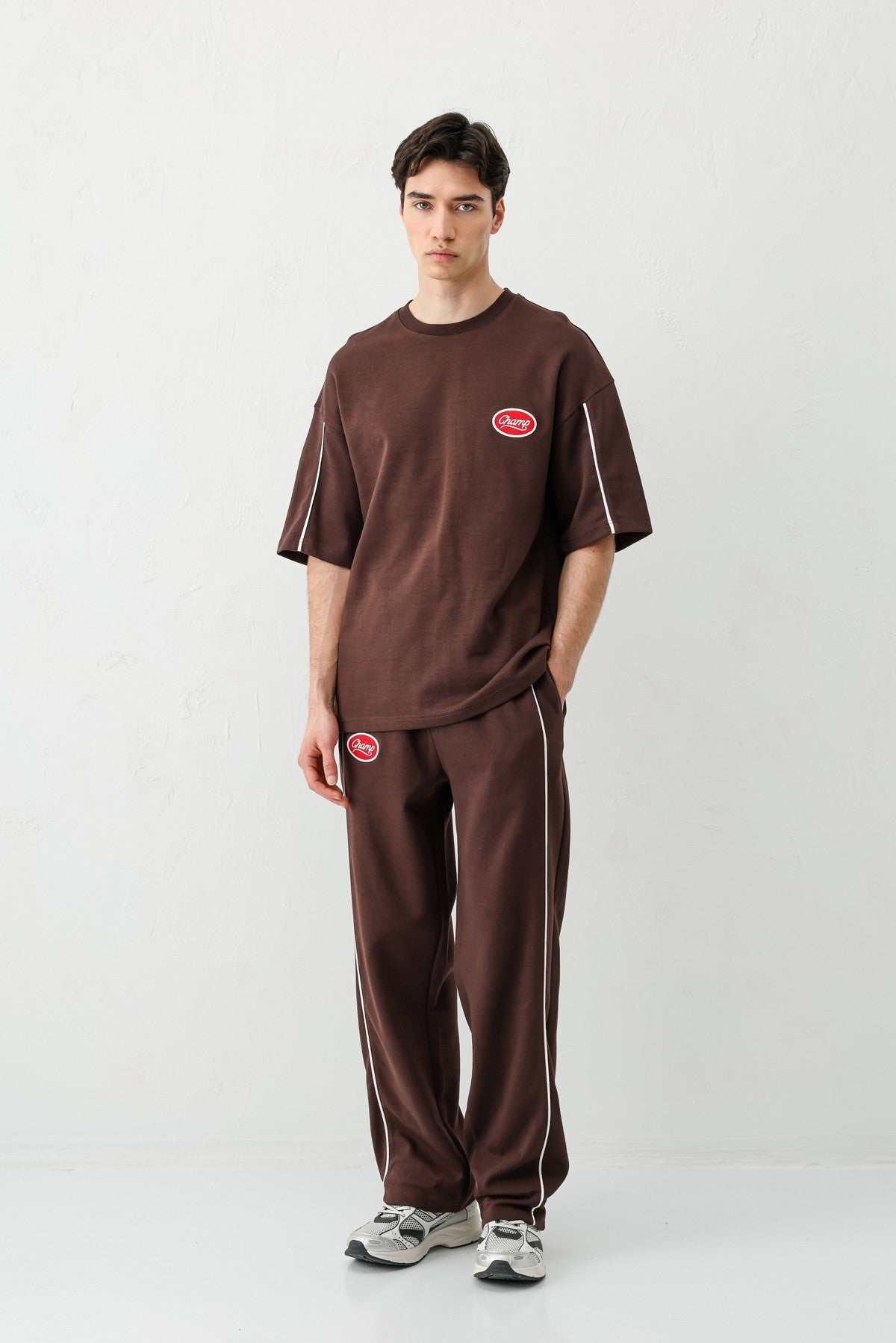 Oversize Champ Baskılı Eşofman Takım