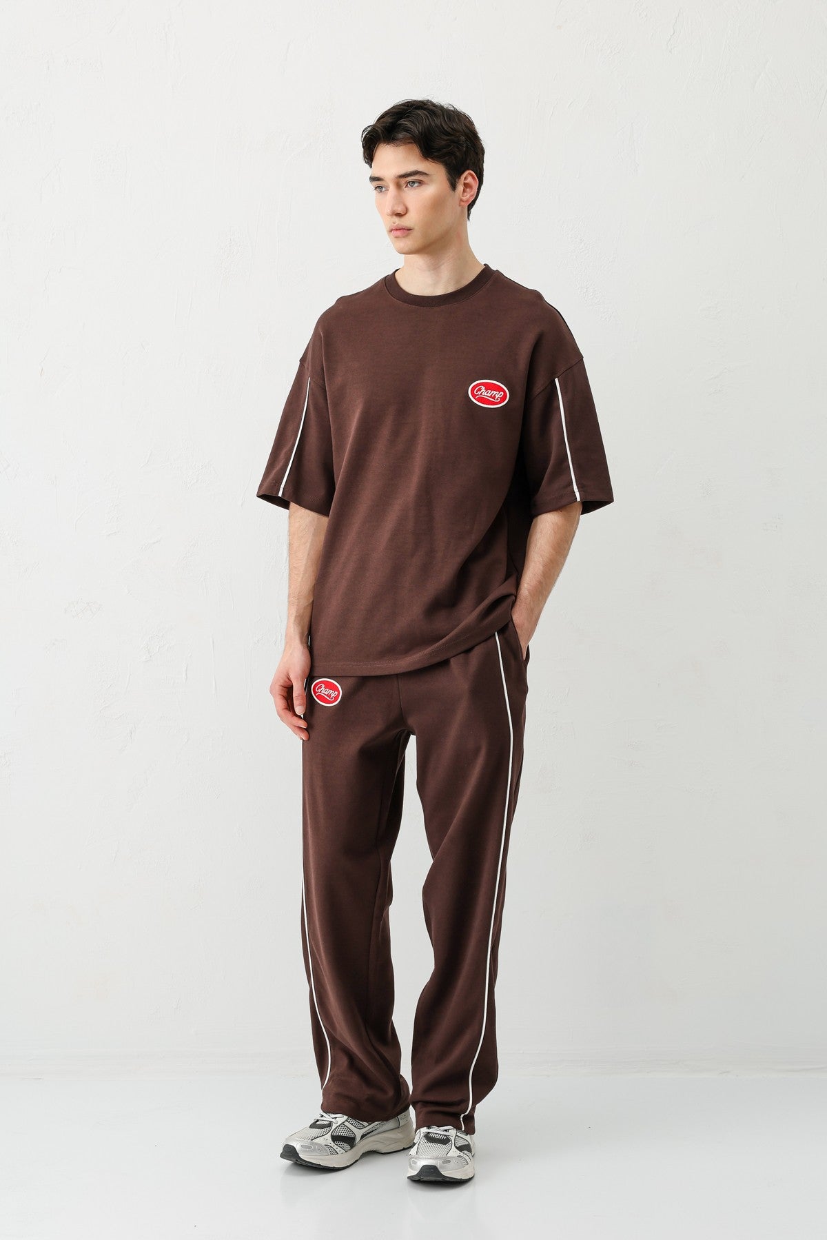 Oversize Champ Baskılı Eşofman Takım