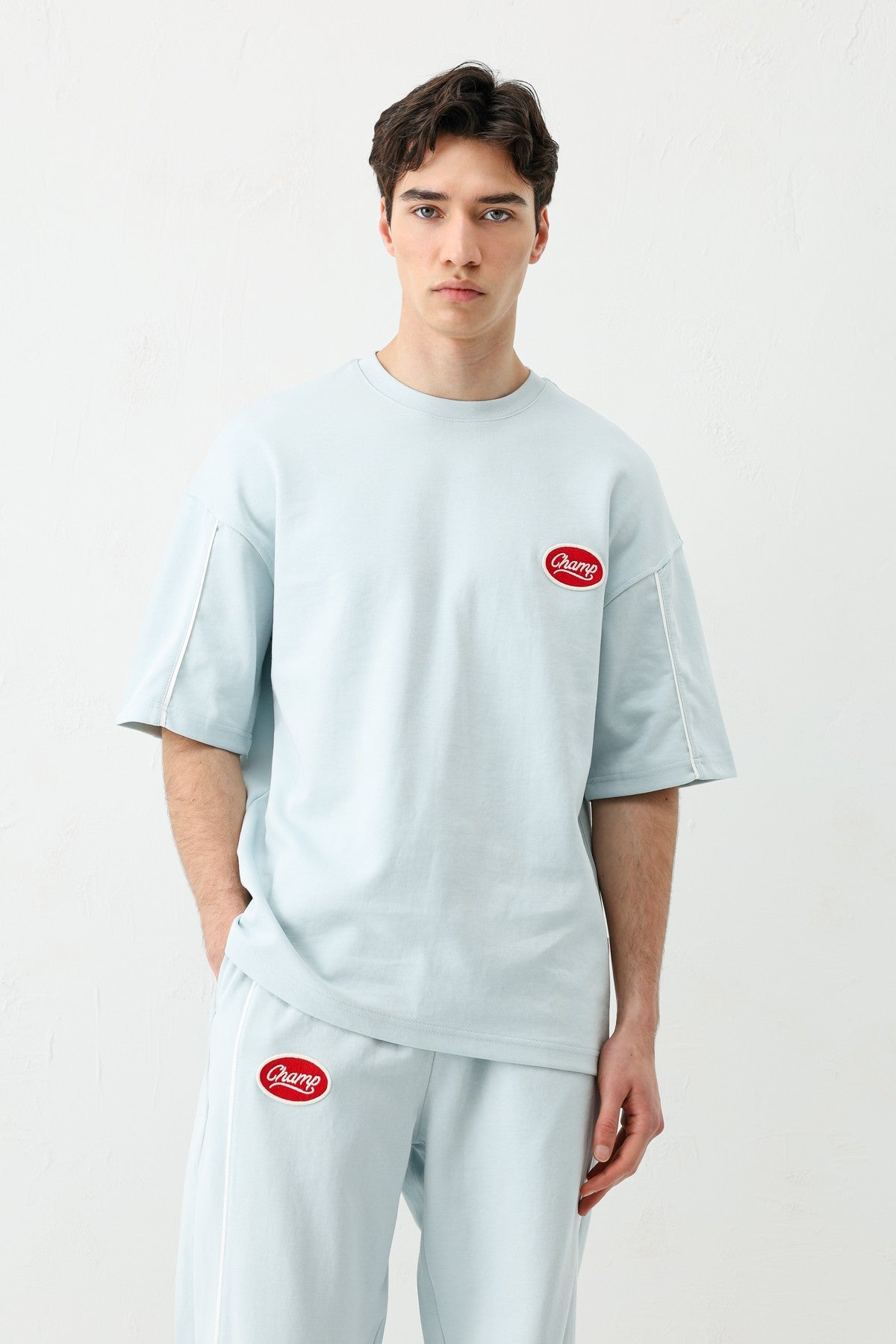 Oversize Champ Baskılı Eşofman Takım