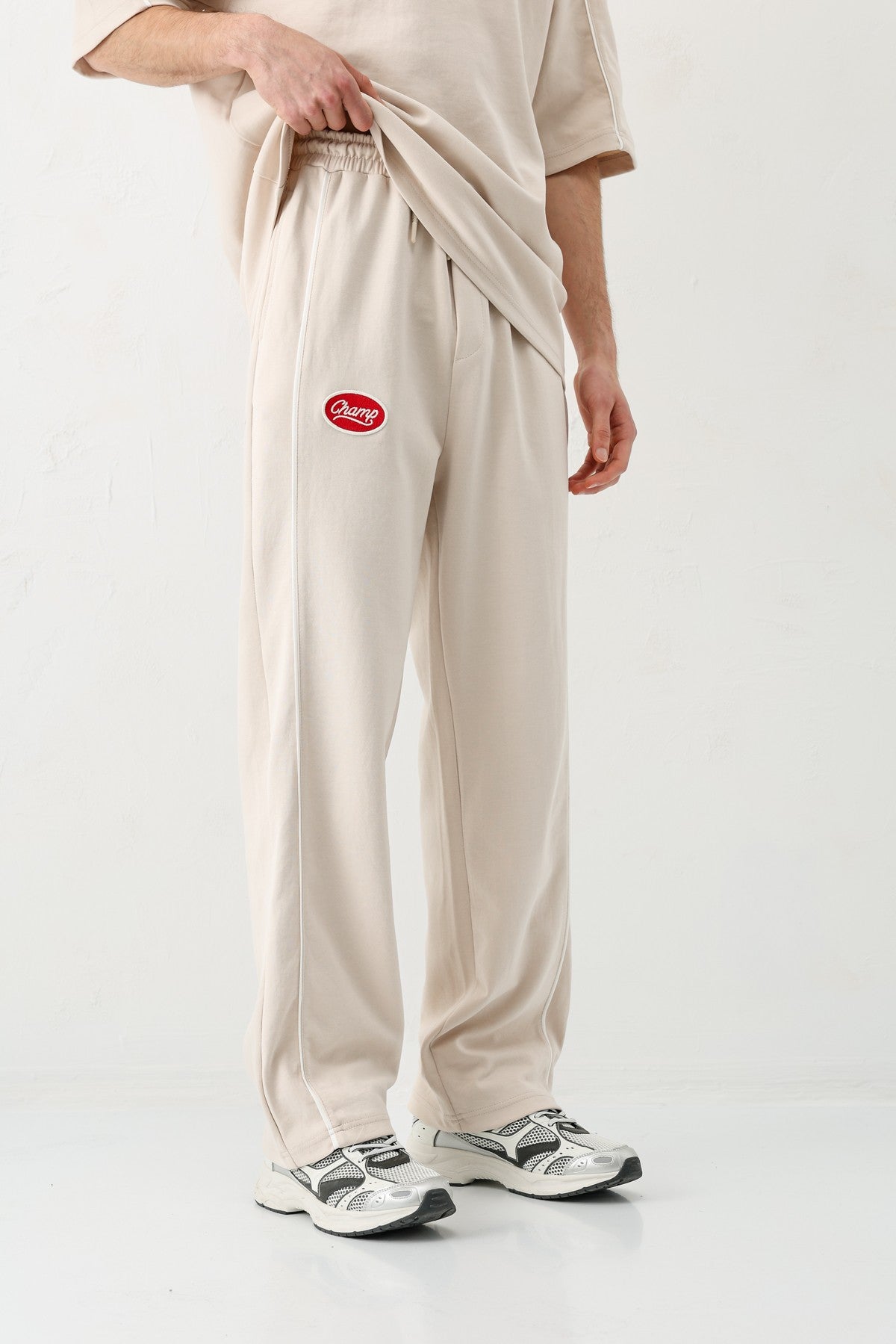 Oversize Champ Baskılı Eşofman Takım