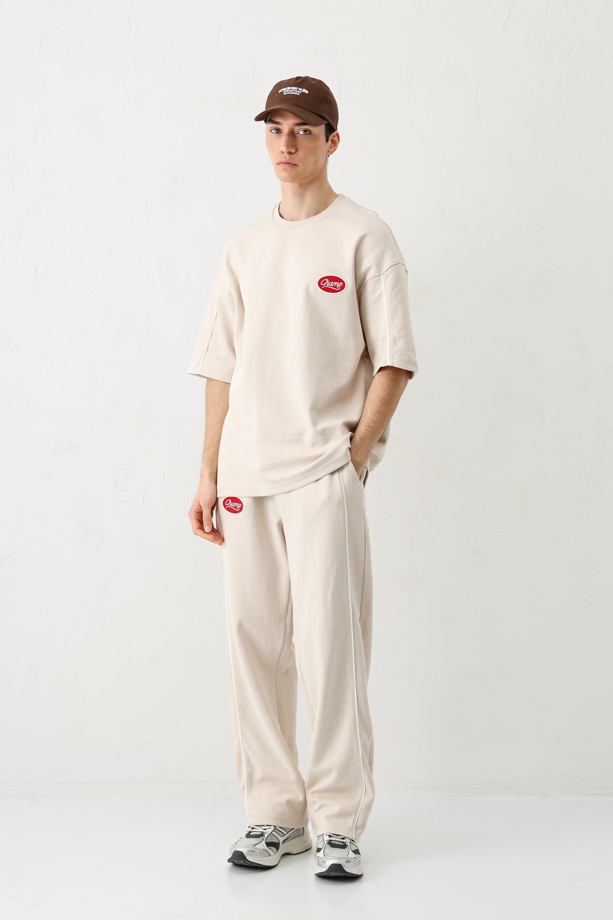 Oversize Champ Baskılı Eşofman Takım