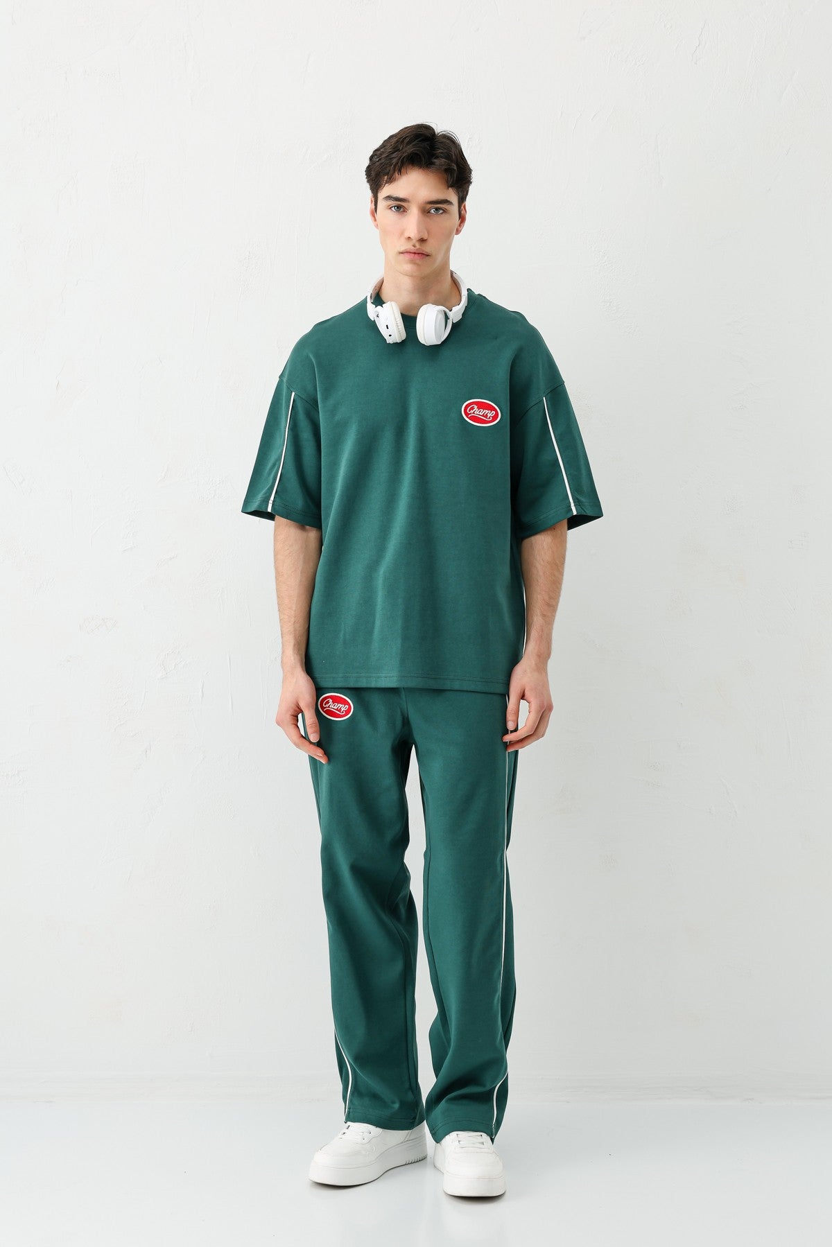 Oversize Champ Baskılı Eşofman Takım