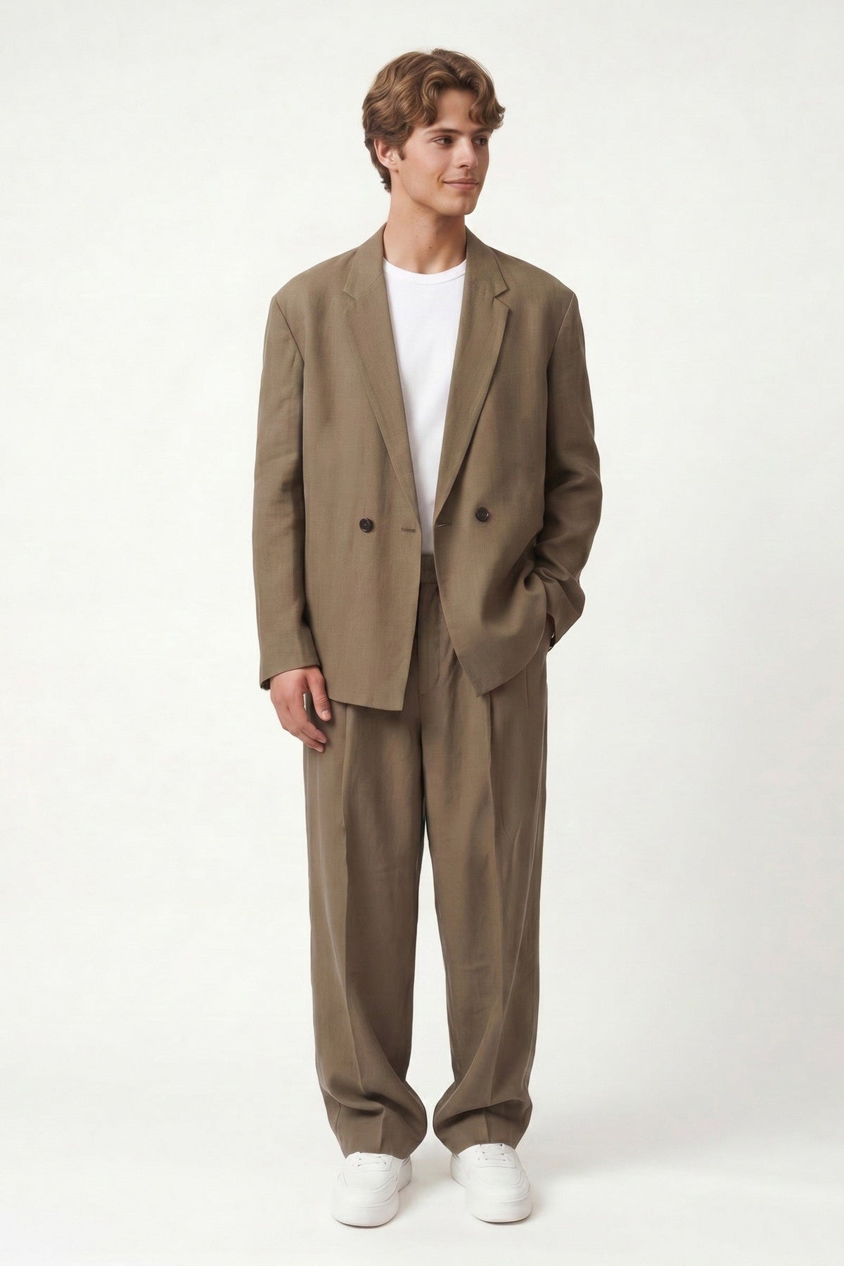Oversize Lyocell Karışımlı Takım