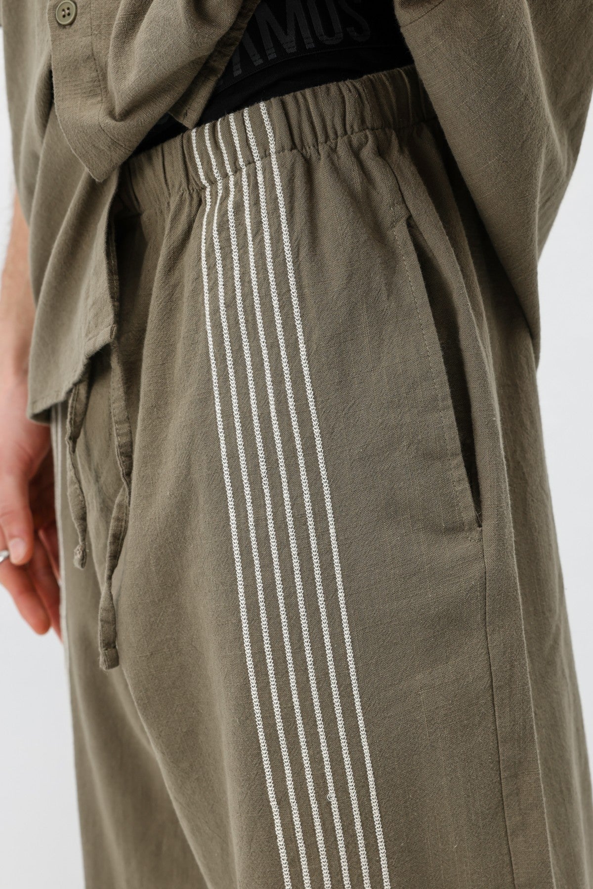 Oversize Keten Alt Üst Takım