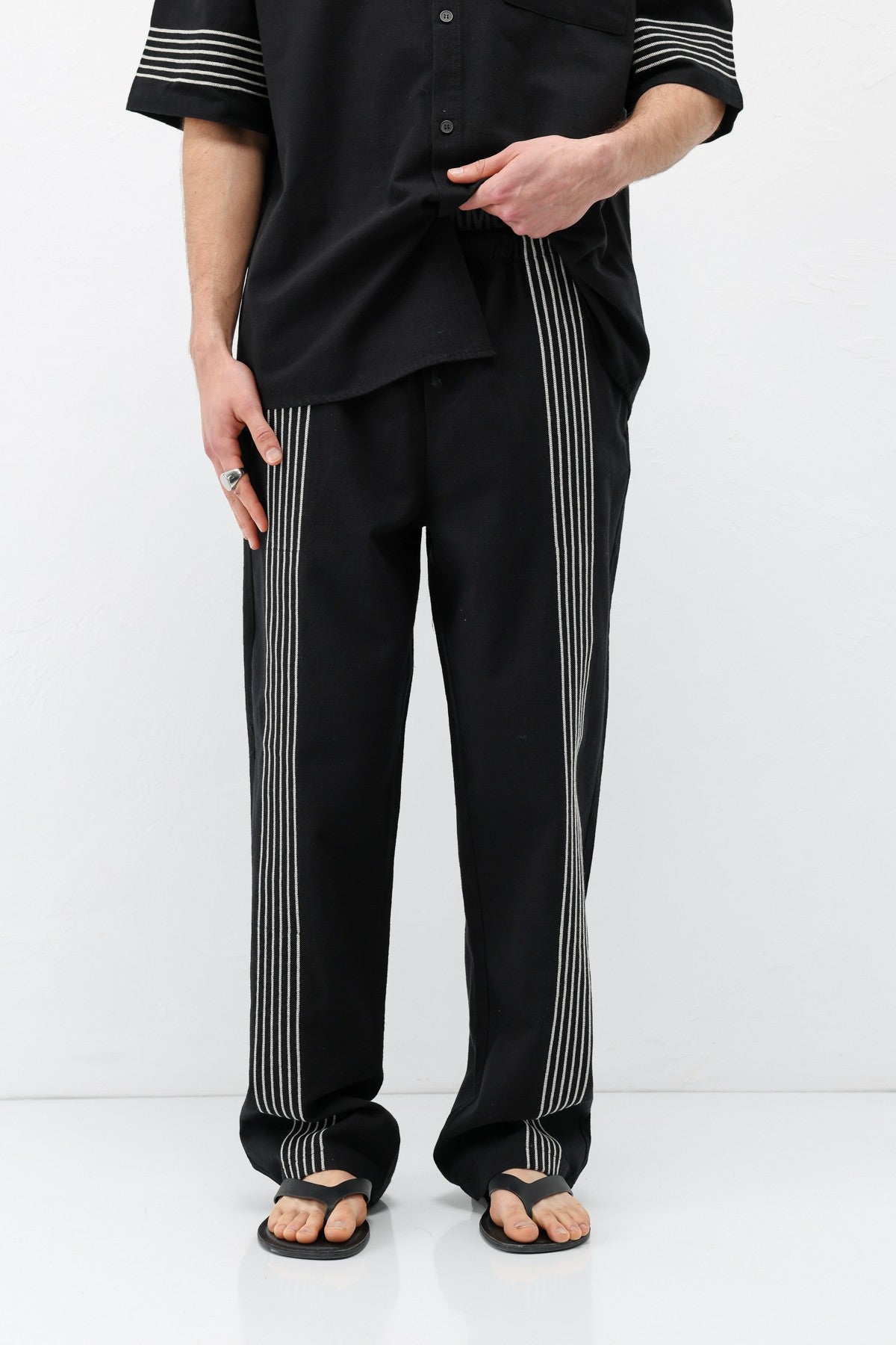Oversize Keten Alt Üst Takım