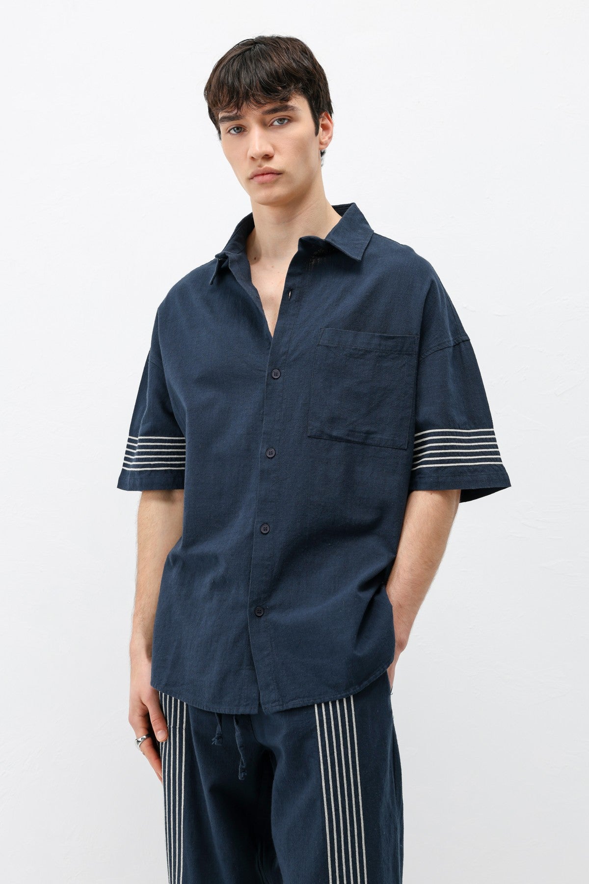 Oversize Keten Alt Üst Takım