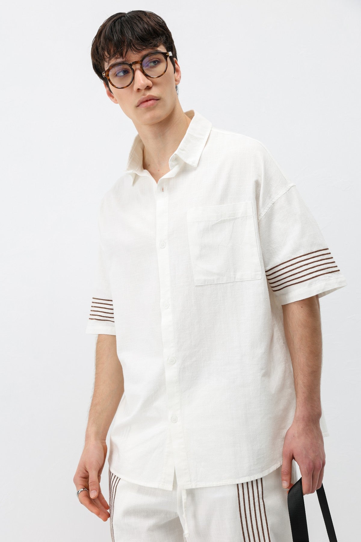 Oversize Keten Alt Üst Takım