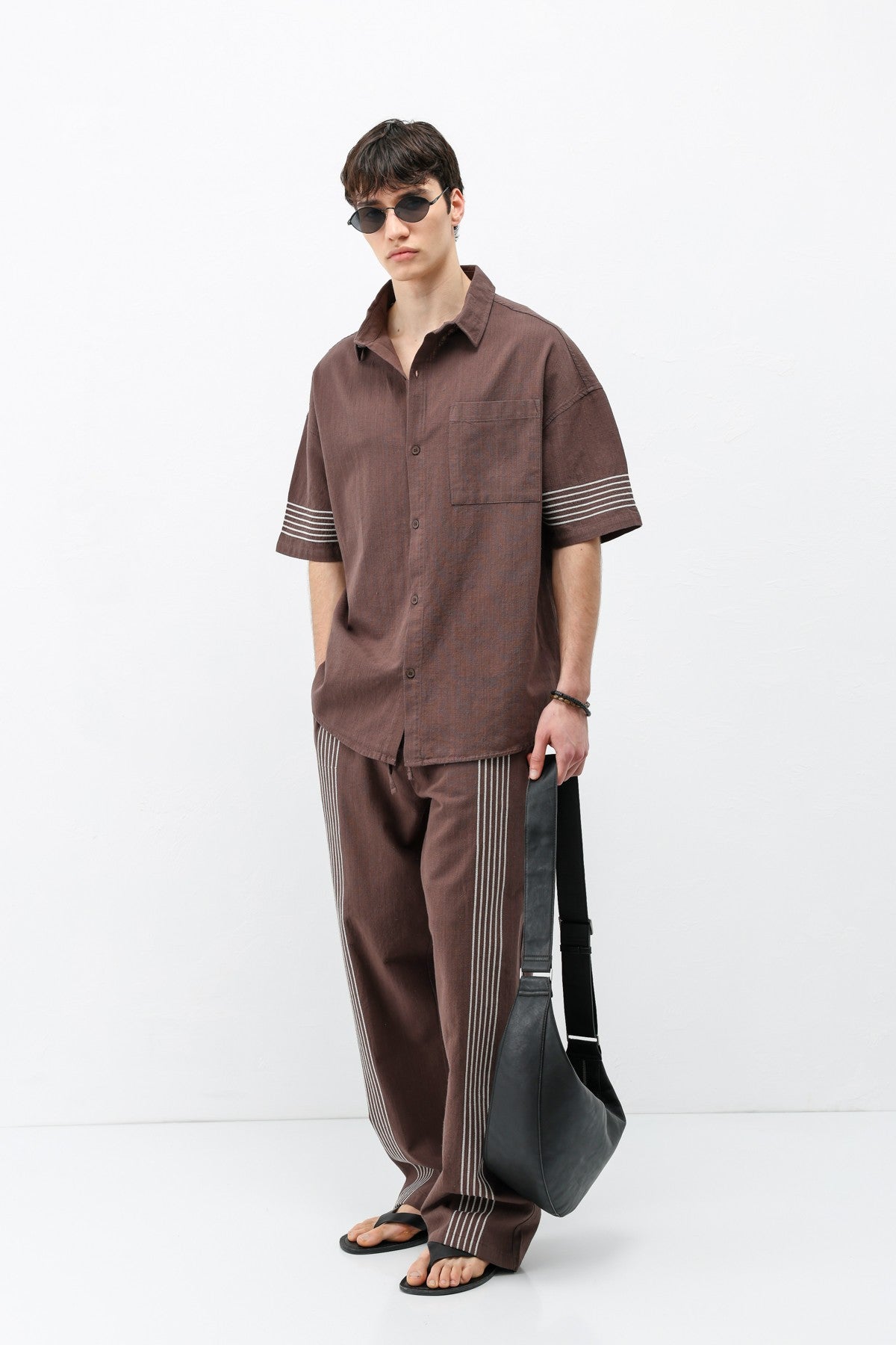 Oversize Keten Alt Üst Takım