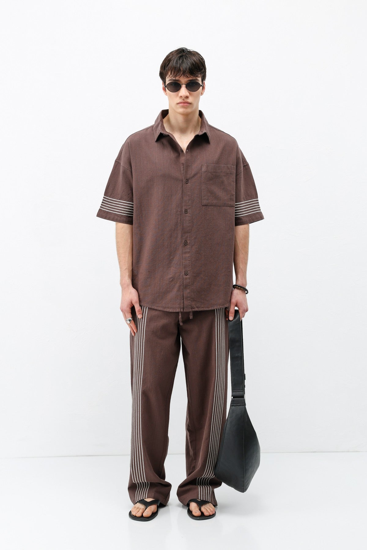 Oversize Keten Alt Üst Takım