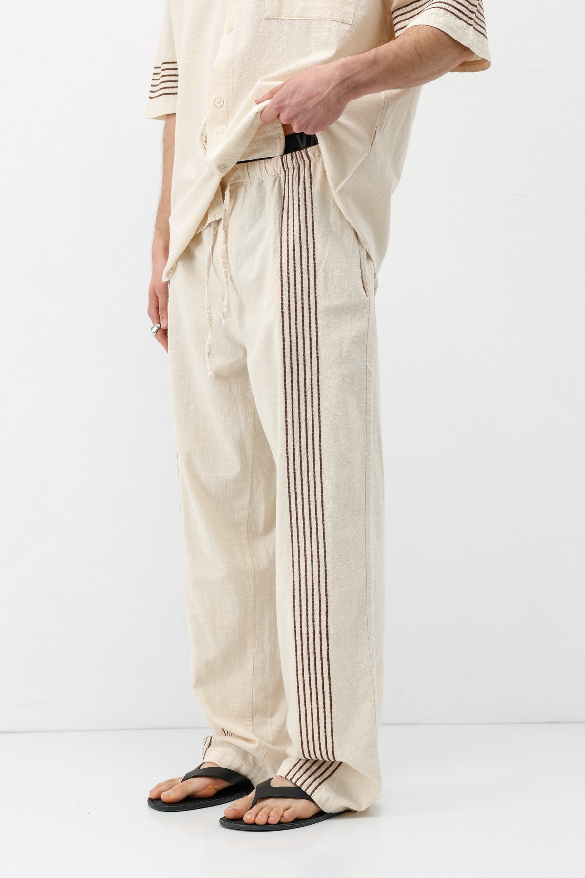 Oversize Keten Alt Üst Takım