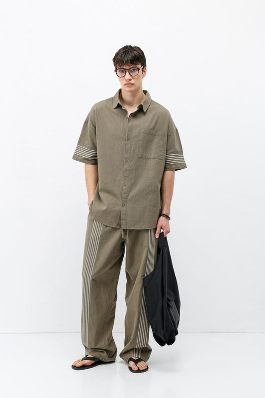 Oversize Keten Alt Üst Takım