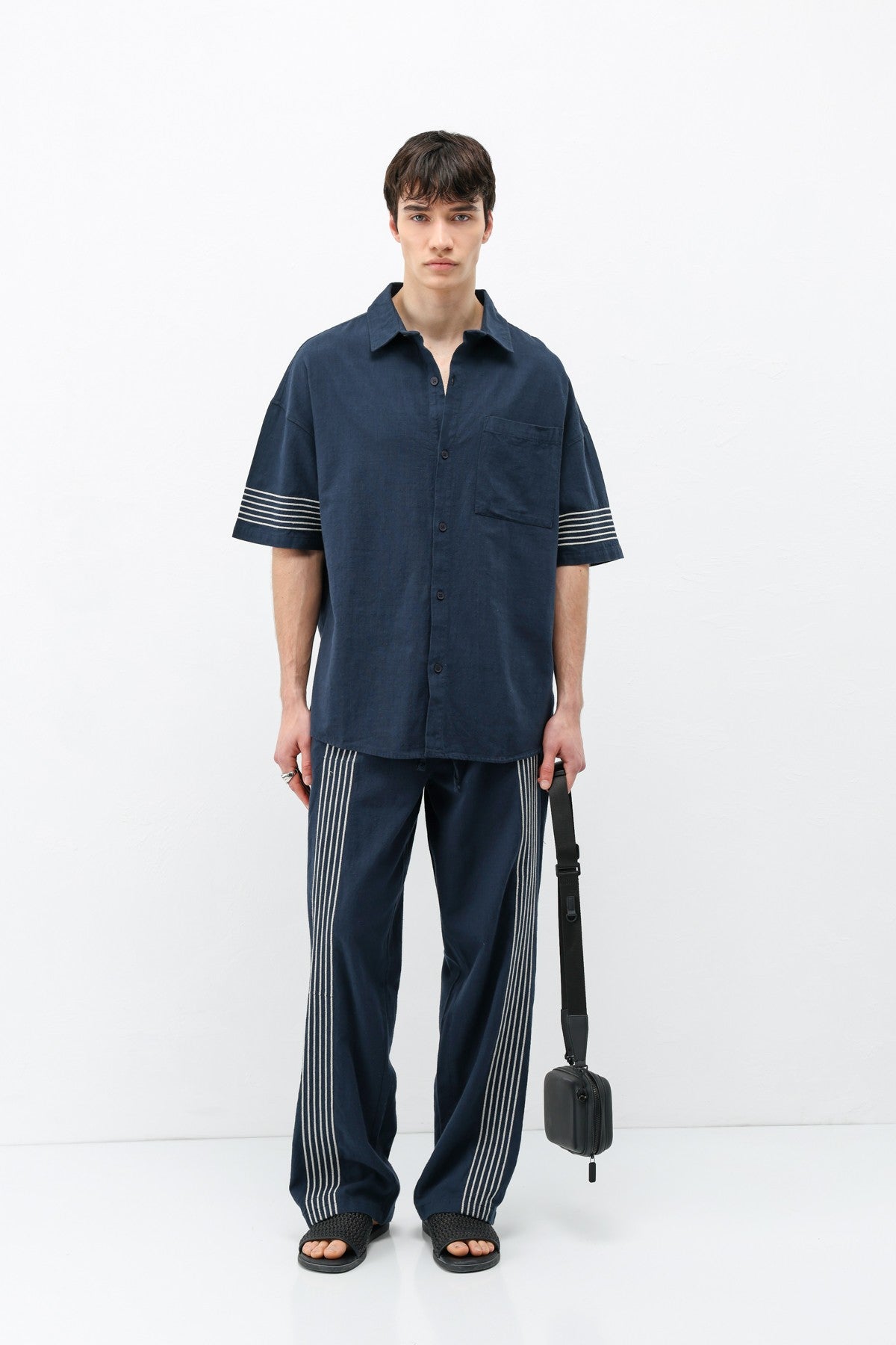 Oversize Keten Alt Üst Takım