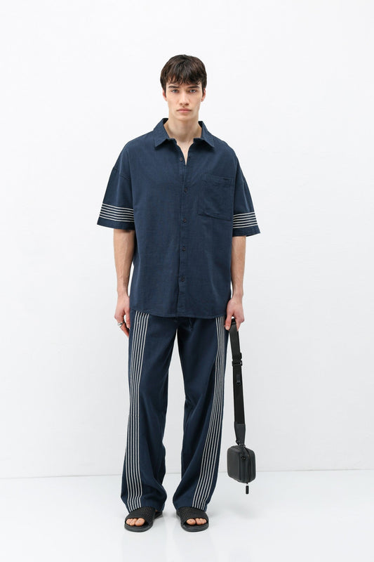 Oversize Keten Alt Üst Takım