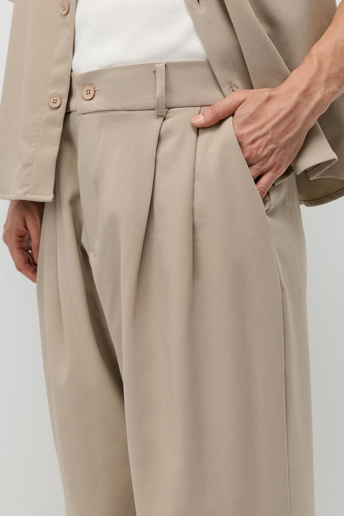 Relaxed Fit Oversize Gömlekli Pantolon Takım
