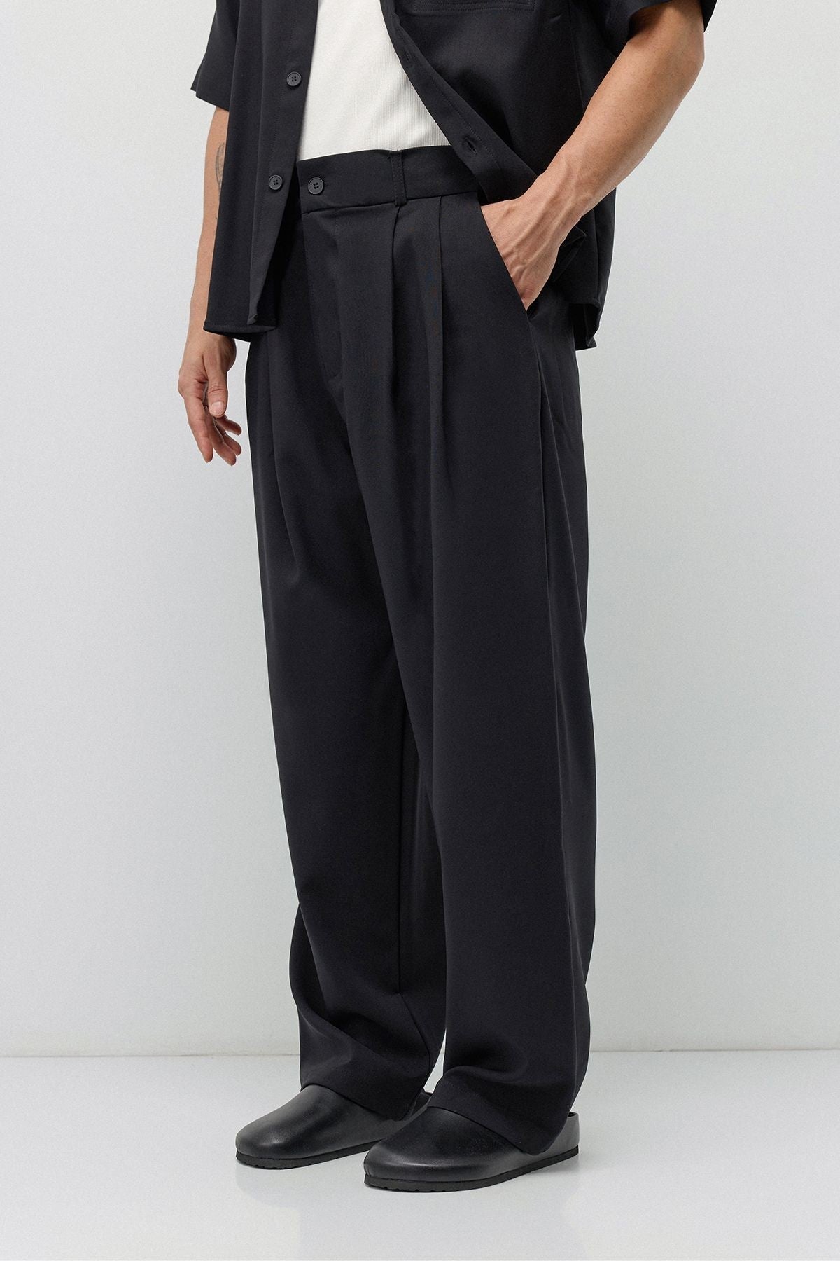 Relaxed Fit Oversize Gömlekli Pantolon Takım