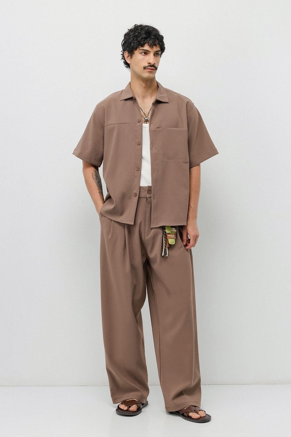 Relaxed Fit Oversize Gömlekli Pantolon Takım