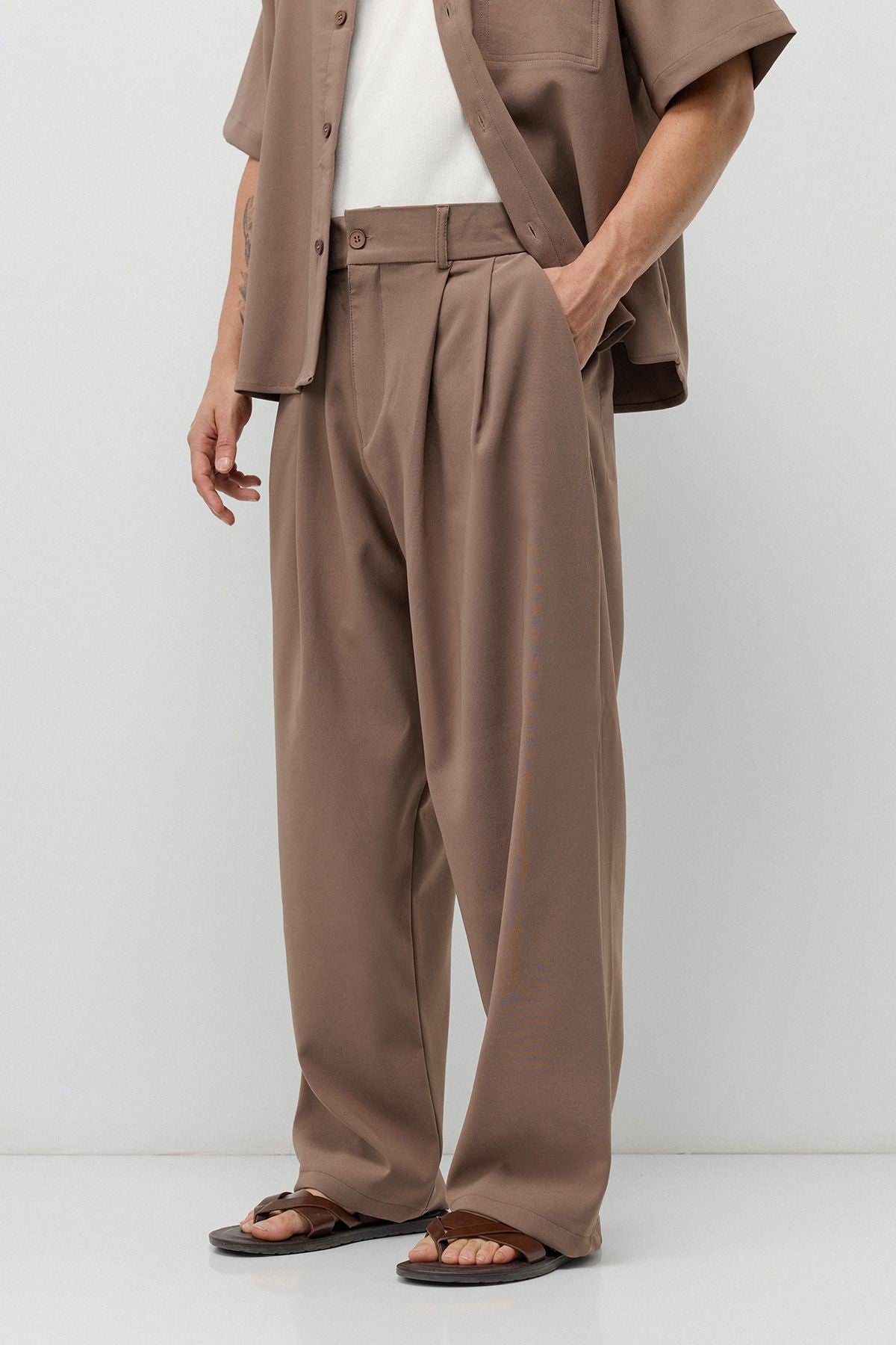 Relaxed Fit Oversize Gömlekli Pantolon Takım