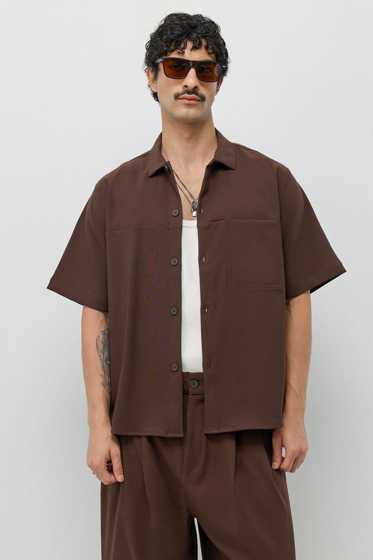 Relaxed Fit Oversize Gömlekli Pantolon Takım