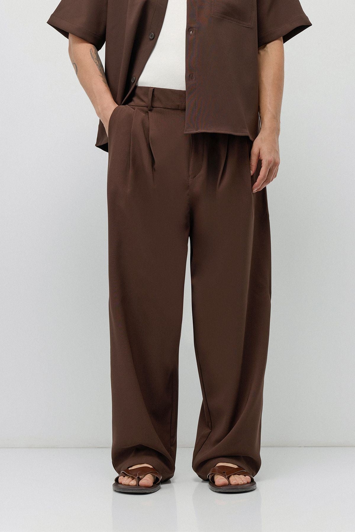 Relaxed Fit Oversize Gömlekli Pantolon Takım