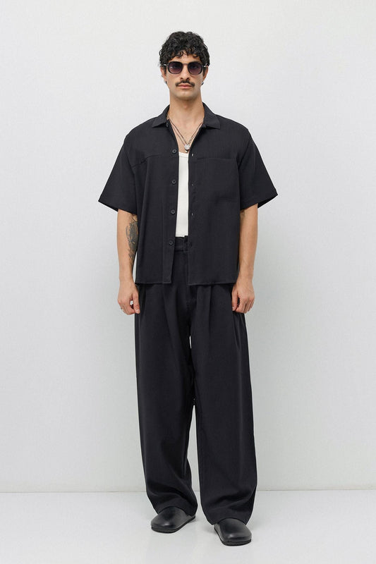 Relaxed Fit Oversize Gömlekli Pantolon Takım