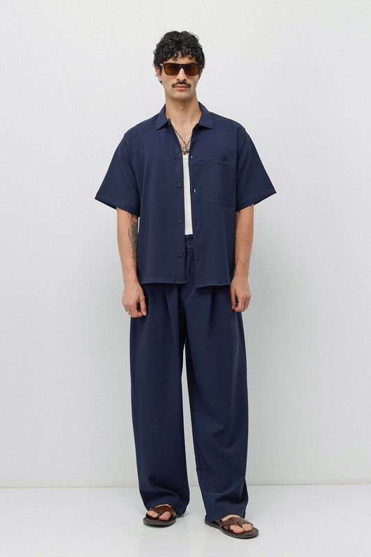 Relaxed Fit Oversize Gömlekli Pantolon Takım