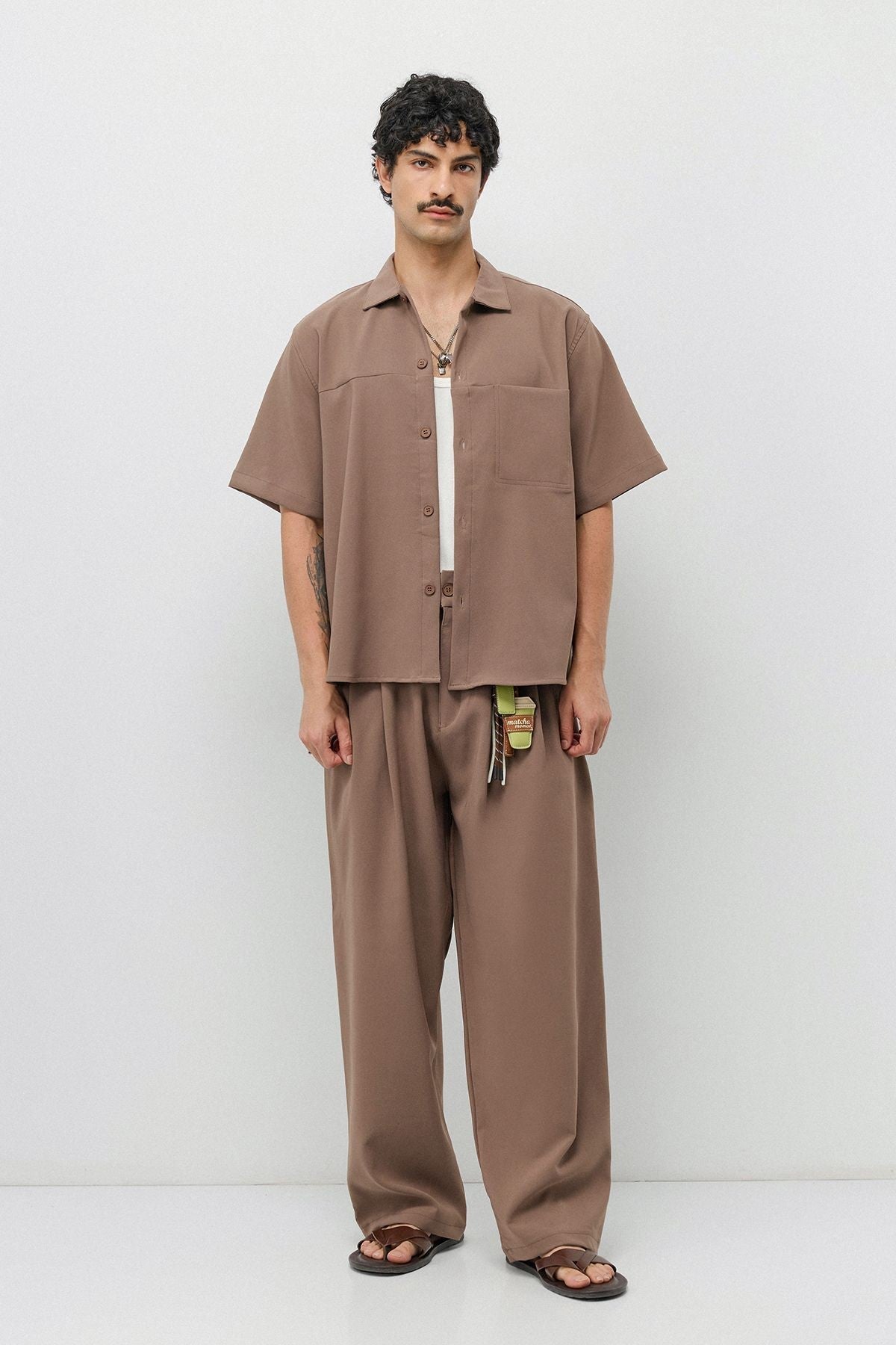Relaxed Fit Oversize Gömlekli Pantolon Takım