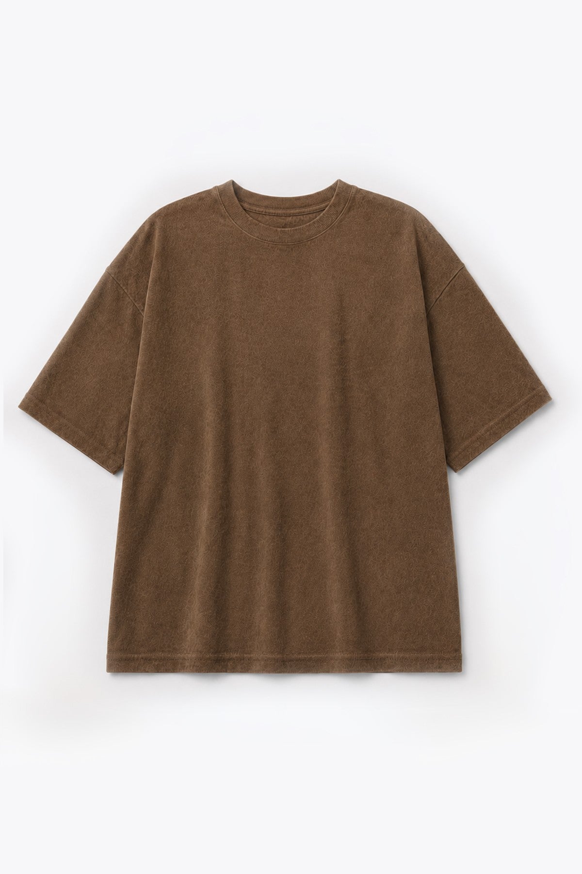 Süet Dokulu Basic Oversize Tişört